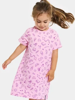 Børn Didriksons Kjoler & Tunikaer-Smultron Kjole, Doodle Orchid Pink