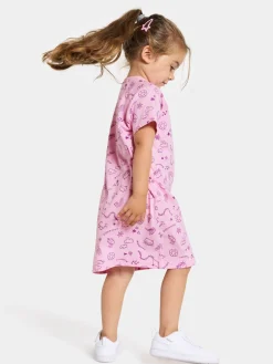 Børn Didriksons Kjoler & Tunikaer-Smultron Kjole, Doodle Orchid Pink