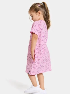 Børn Didriksons Kjoler & Tunikaer-Smultron Kjole, Doodle Orchid Pink