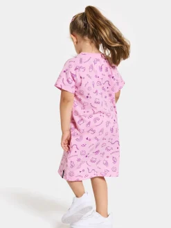Børn Didriksons Kjoler & Tunikaer-Smultron Kjole, Doodle Orchid Pink