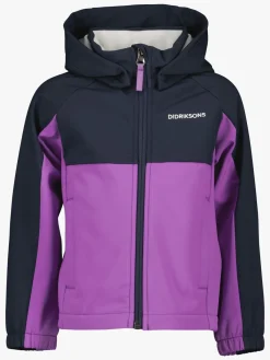 Børn Didriksons Overtøj-Troel Softshelljakke, Tulip Purple