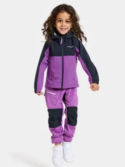 Børn Didriksons Overtøj-Troel Softshelljakke, Tulip Purple