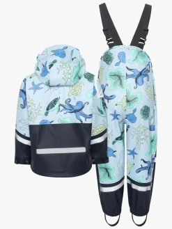 Regntøj|Didriksons Waterman Regnsæt, Ocean Multi Blue