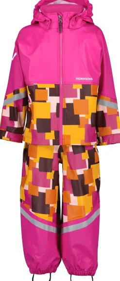 Børn Didriksons Regntøj-Waterman Regnsæt, Notes Pink