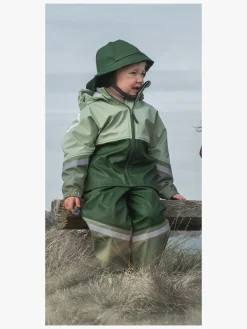 Børn Didriksons Regntøj-Waterman Regnsæt, Pine Green