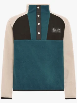 Fleecetøj|Didriksons Yokto Fleecetrøje, Star Blue Blå/Beige