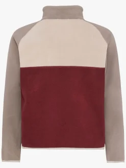 Fleecetøj|Didriksons Yokto Fleecetrøje, Anemon Red Rød/Beige