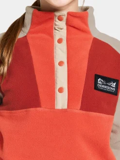 Fleecetøj|Didriksons Yokto Fleecetrøje, Light Mars Red Rød