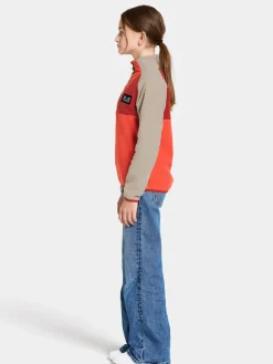 Fleecetøj|Didriksons Yokto Fleecetrøje, Light Mars Red Rød