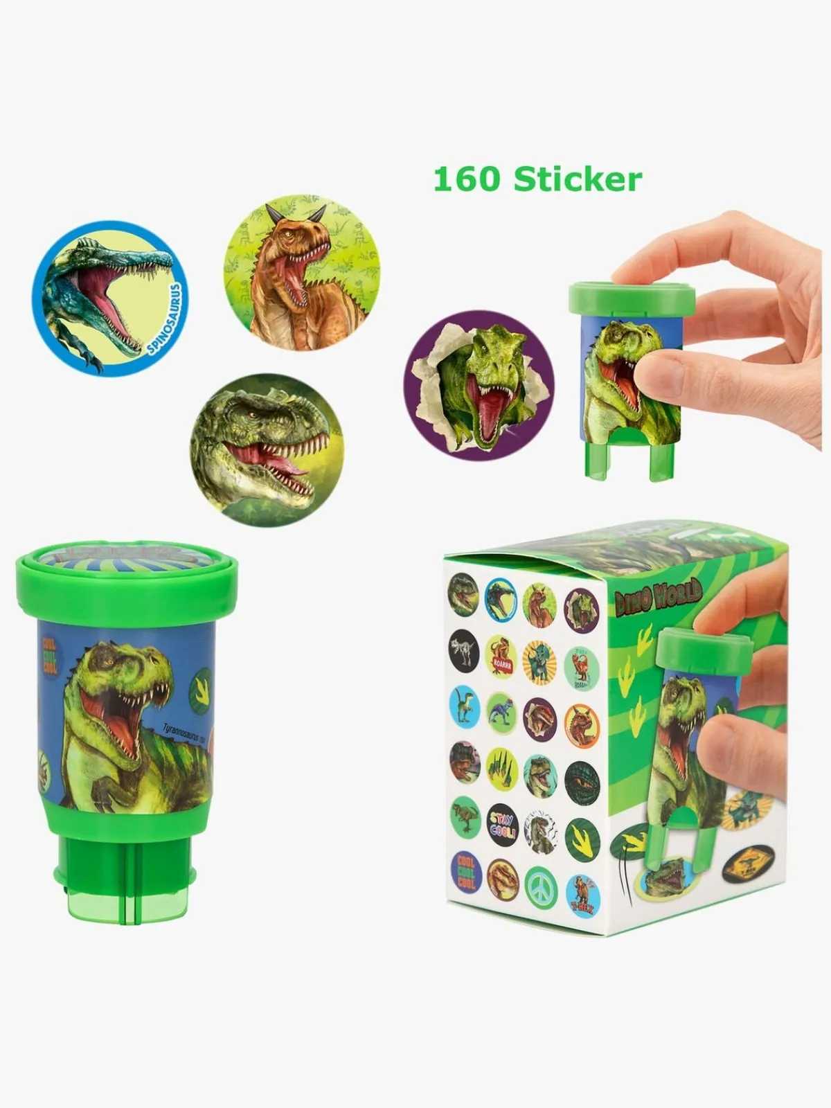 DinoWorld Kreativt Legetøj-Dino World Klistermærkestempel