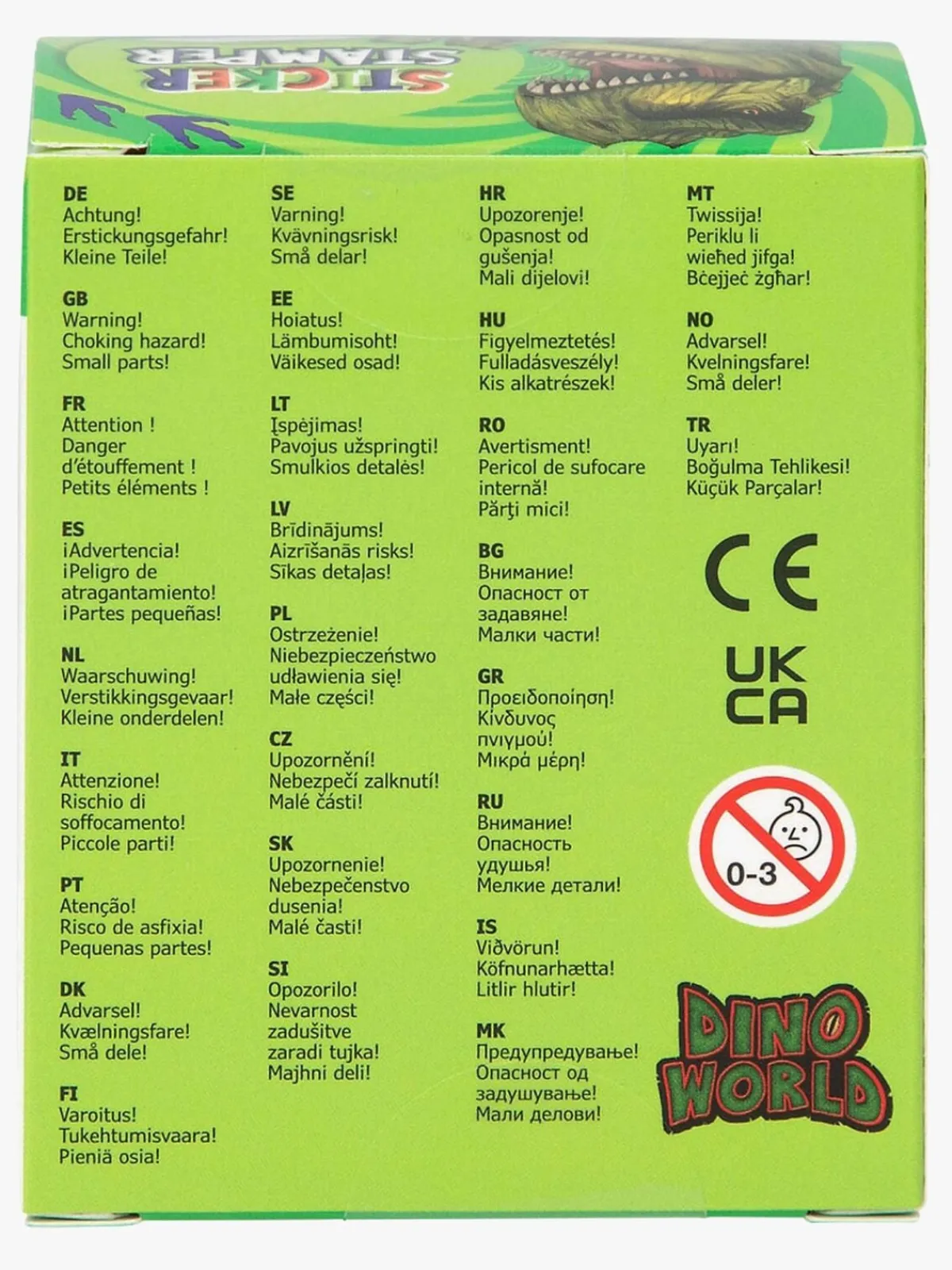 DinoWorld Kreativt Legetøj-Dino World Klistermærkestempel