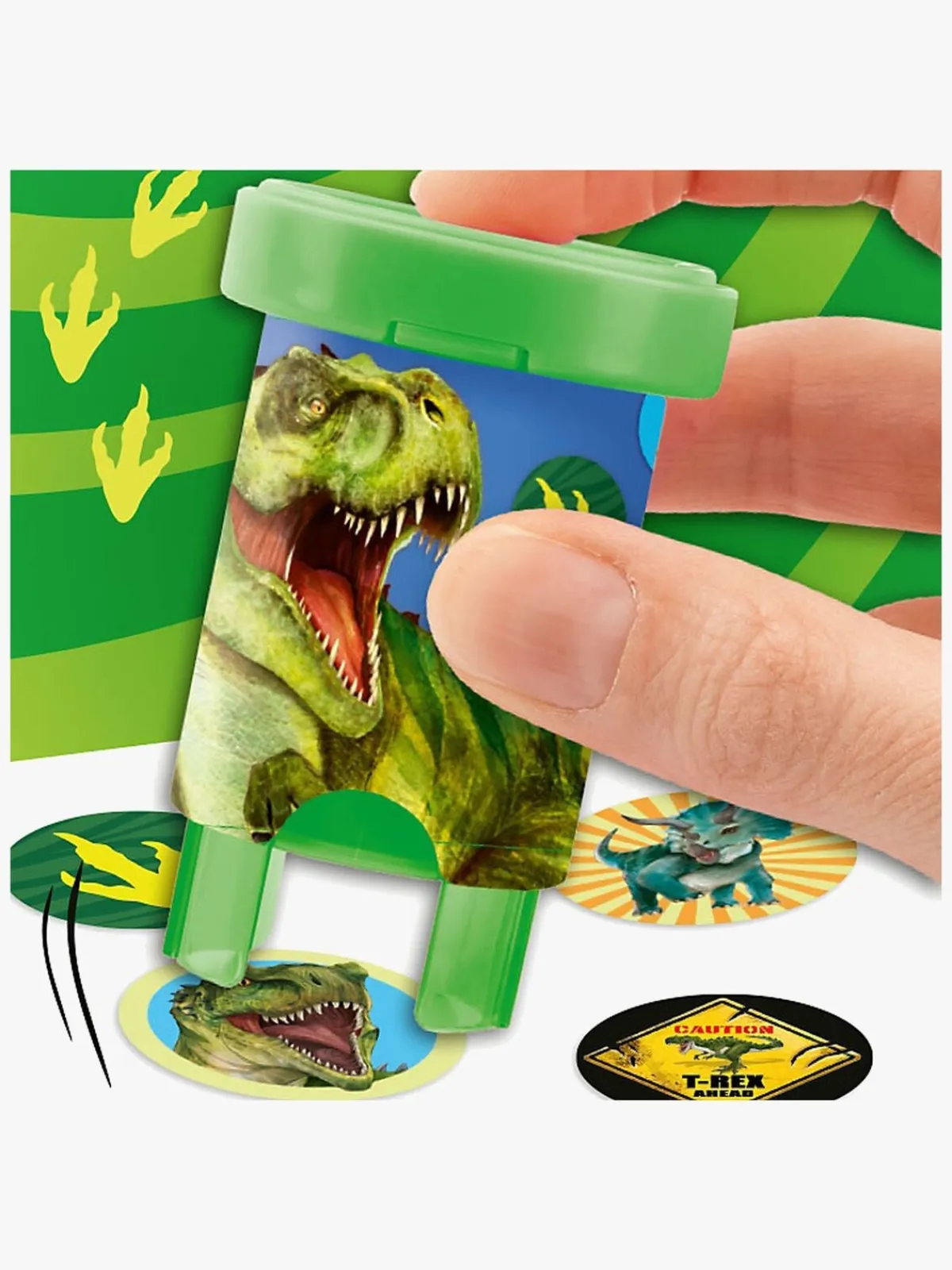 DinoWorld Kreativt Legetøj-Dino World Klistermærkestempel