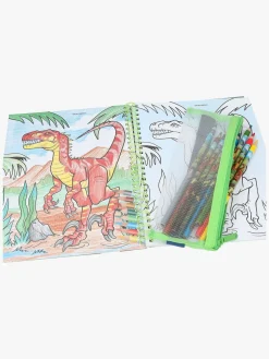 Kreativt Legetøj|DinoWorld Dino World Malebog med Farveblyanter