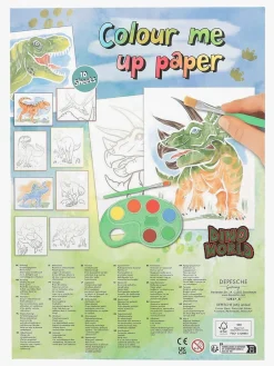 Kreativt Legetøj|DinoWorld Dino World Malesæt Colour Me Up Paper