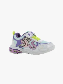 Børn DisneyFrozen Sneakers-Disney Frozen Blinkende Sneakers, White/Light Blue
