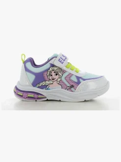 Børn DisneyFrozen Sneakers-Disney Frozen Blinkende Sneakers, White/Light Blue