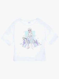 Overdele|DisneyFrozen Disney Frozen T-shirt, White Hvid/Lilla/Blå