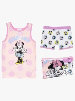 Tasker|Nattøj|DisneyMimmiPigg Disney Minnie Mouse Pyjamas & Toilettaske Sæt, Lyserød