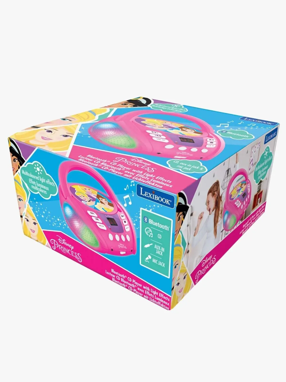 DisneyPrincess Elektronik & Media-Disney Princess CD-Afspiller, Lyserød