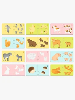 Spil & Puslespil|Djeco Puslespil Dyreunge 24 Brikker Blå/Gul/Flerfarvet