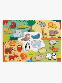 Spil & Puslespil|Djeco Træpuslespil Animo 22 Brikker Grøn/Blå/Brun