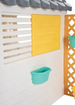 Udeleg|DOLU Garden Legehus med Hegn, Hvid