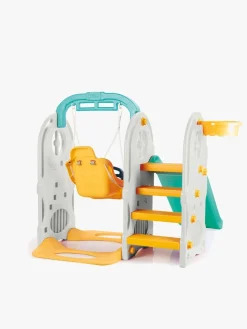 Udeleg|DOLU 4-i-1 Legestativ, Hvid/Blå