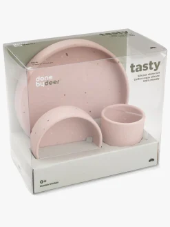 Spisetid|DoneByDeer Done By Deer Confetti Børneservicer, Powder Lyserød