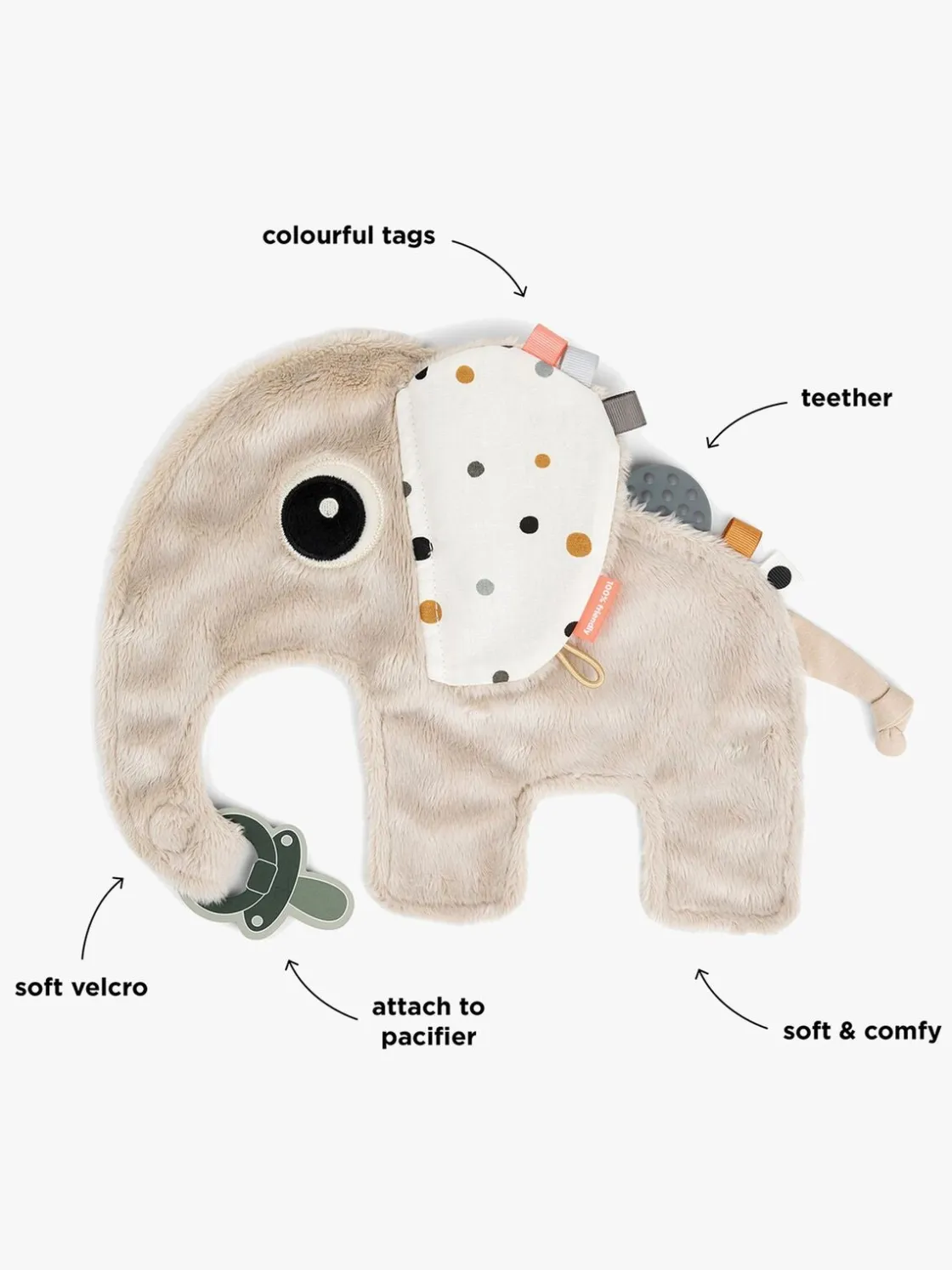 Stofbleer, Nusseklude & Babytæpper|DoneByDeer Done By Deer Cozy Friend Nusseklud Elphee, Sand