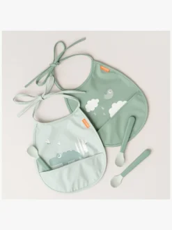 Spisetid|DoneByDeer Done By Deer Croco Tiny Pocket Hagesmæk 2-Pak, Green Grøn