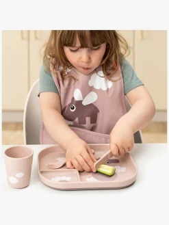 Spisetid|DoneByDeer Done By Deer Foodie Opdelt Tallerken Happy Clouds, Pink Lyserød