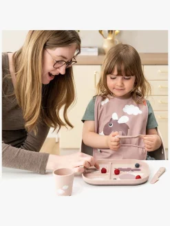 Spisetid|DoneByDeer Done By Deer Foodie Opdelt Tallerken Happy Clouds, Pink Lyserød