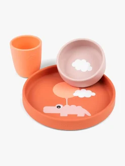 Spisetid|DoneByDeer Done By Deer Happy Clouds Børneservicer, Papaya Orange