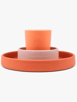 Spisetid|DoneByDeer Done By Deer Happy Clouds Børneservicer, Papaya Orange