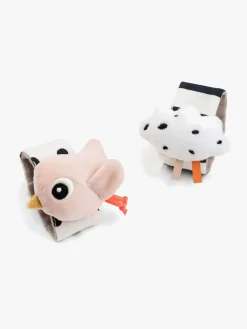 DoneByDeer Babylegetøj-Done By Deer Håndledsrangle Happy Clouds 2-pak, Powder