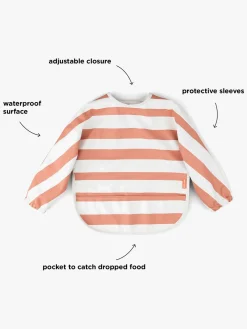 DoneByDeer Spisetid-Done By Deer Langærmet Hagesmæk, Stripes Papaya