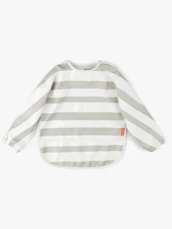 Spisetid|DoneByDeer Done By Deer Langærmet Hagesmæk, Stripes Sand Beige