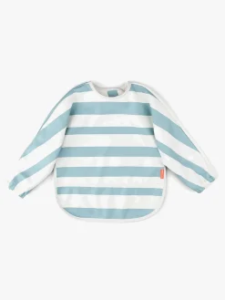 Spisetid|DoneByDeer Done By Deer Langærmet Hagesmæk, Stripes Blue Blå