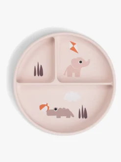 DoneByDeer Spisetid-Done By Deer Playground Stick & Stay  Opdelt Silikonetallerken, Powder