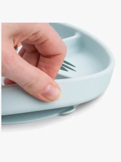 Spisetid|DoneByDeer Done By Deer Playground Stick & Stay  Opdelt Silikonetallerken, Blue Blå