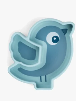 Spisetid|DoneByDeer Done By Deer Stick & Stay Silikonetallerken Birdee, Blue Blå