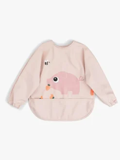 Spisetid|DoneByDeer Done By Deer Tiny Farm  Langærmet Hagesmæk med Lomme, Powder Lyserød