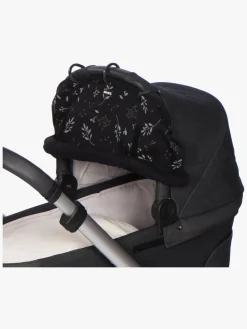 Vogntilbehør|Dooky Universal Solkaleche, Romantic Leaves Black Sort/Flerfarvet
