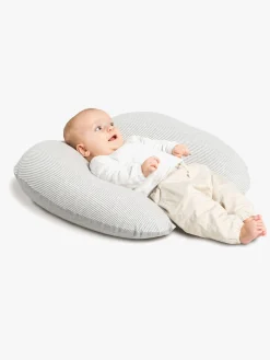 Amning|Doomoo Ammepude Softy Stribet, Lysegrå Grå/Hvid