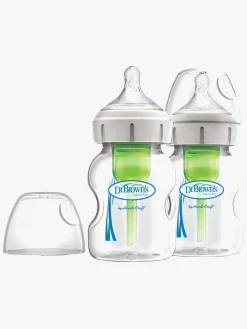 Spisetid|DrBrown Dr. Brown's Option+ Bred Hals Glasflaske 150 ml 2-pak