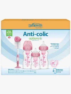 DrBrown Dåbsgaver-Dr. Brown's Wide Neck Options+ Gavesæt, Pink