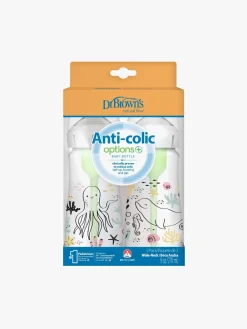 Spisetid|DrBrown Dr. Brown's WideNeck Options+ Sutteflasker Ocean 270 ml 2-Pak, Hvid