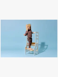 Børnemøbler|DuckWoodworks Duck Woodworks Justerbart Læringstårn, Hvid