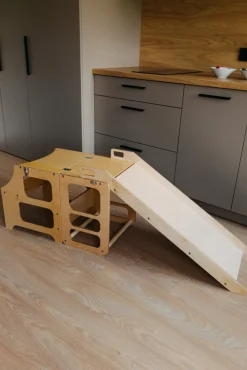 Børn DuckWoodworks Børnemøbler-Duck Woodworks Rutsjebane til Sammenklappeligt Læringstårn, Natur