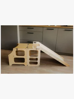 Børn DuckWoodworks Børnemøbler-Duck Woodworks Rutsjebane til Sammenklappeligt Læringstårn, Natur